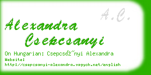 alexandra csepcsanyi business card